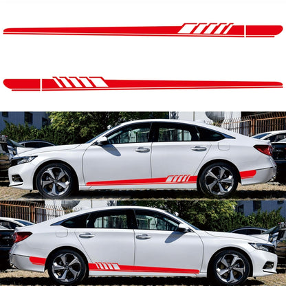 2 PCS/Set D-608 Stripe Pattern Car Modified Decorative Sticker(Red) - In Car by buy2fix | Online Shopping UK | buy2fix