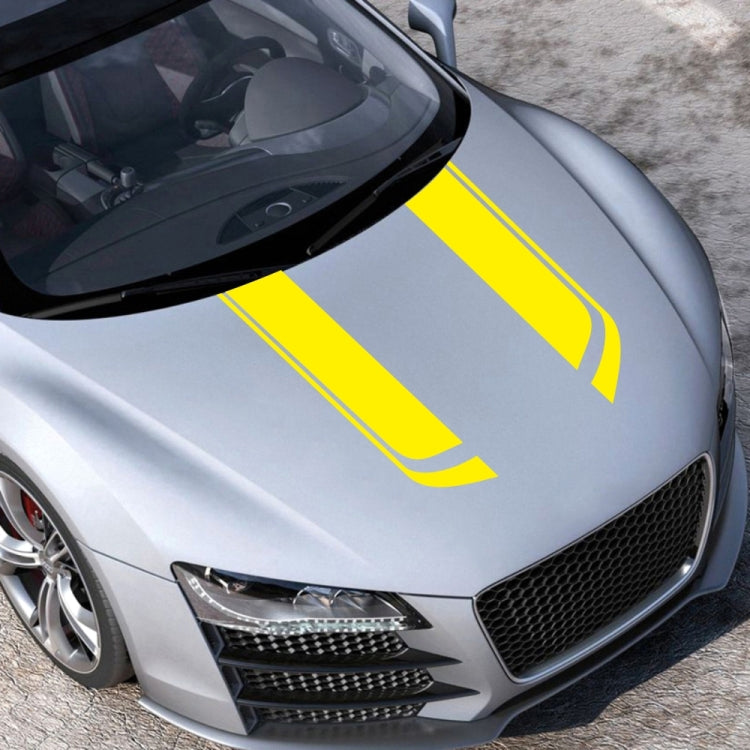 D-711 Stripe Pattern Car Modified Hood Decorative Sticker(Yellow) - In Car by buy2fix | Online Shopping UK | buy2fix