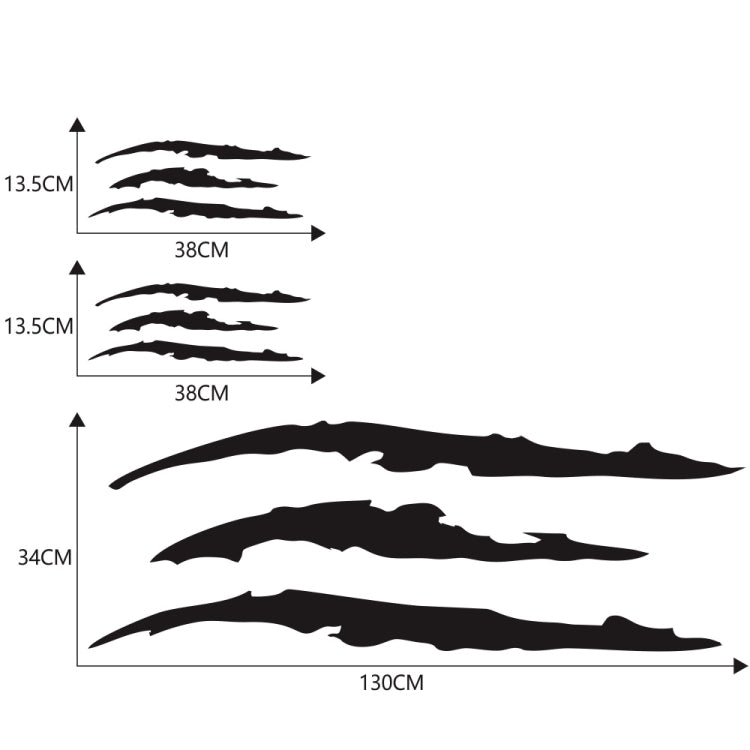 D-865 Claw Scratches Pattern Car Modified Decorative Sticker(Black) - In Car by buy2fix | Online Shopping UK | buy2fix