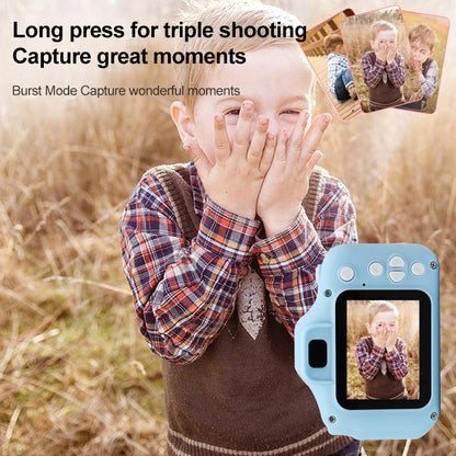 X2S 2.0 Inch LCD Screen Mini Children Camera Digital Camera, For:800W+32G Memory Card+Card Reader+Cartoon Sticker(Blue) - Consumer Electronics by buy2fix | Online Shopping UK | buy2fix