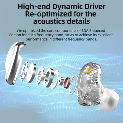 KZ-EDA Balanced Dual Magnetic Dynamic In-Ear Earphone,Length: 1.2m(With Microphone) - In Ear Wired Earphone by KZ | Online Shopping UK | buy2fix