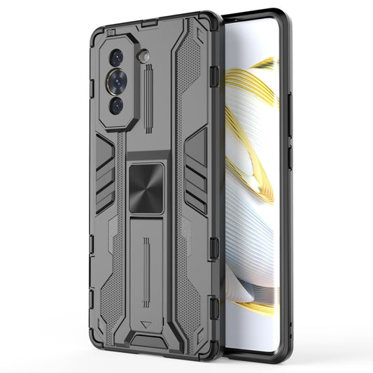 For Huawei Nova 10 4G Supersonic PC + TPU Shock-proof Protective Phone Case with Holder(Black) - Huawei Cases by buy2fix | Online Shopping UK | buy2fix