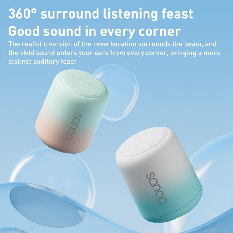 Sanag X6S Outdoor Portable Mini Gradient Bluetooth Speaker(White Pink) - Mini Speaker by Sanag | Online Shopping UK | buy2fix