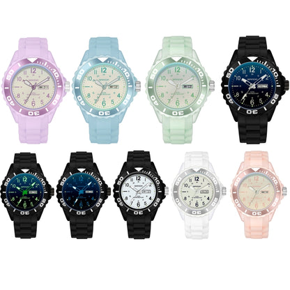 SANDA 1053 Womens TPU Strap Dual Display Waterproof Electronic Watch(Sakura Powder) - Silicone Strap Watches by SANDA | Online Shopping UK | buy2fix