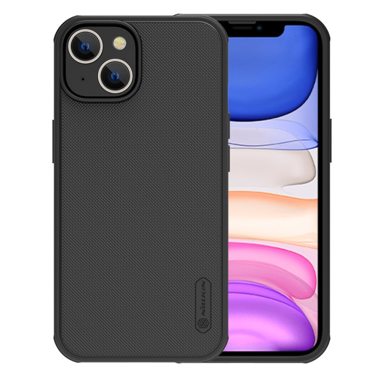 For iPhone 14 NILLKIN Frosted Shield Pro PC + TPU Phone Case (Black) - iPhone 14 Cases by NILLKIN | Online Shopping UK | buy2fix