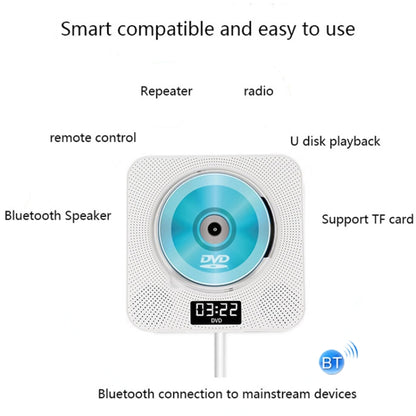 Kecag KC-608 Wall Mounted HD DVD Player Bluetooth CD Player(Blue) - DVD & LCD Player by Kecag | Online Shopping UK | buy2fix