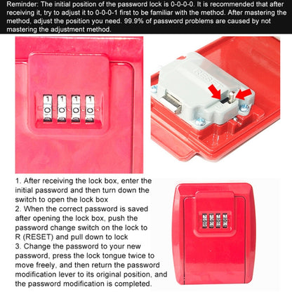 G12 Nail Free Installation Password Key Storage Box(Yellow) - Security by buy2fix | Online Shopping UK | buy2fix