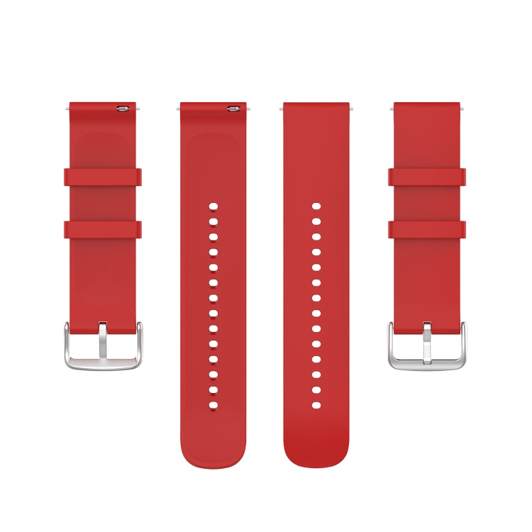 For Samsung Galaxy Watch 5 44mm 20mm Round Tail Silicone Watch Band(Red) - Smart Wear by buy2fix | Online Shopping UK | buy2fix