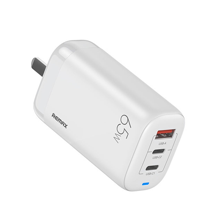 REMAX RP-U55 Territory Series 65W USB+Dual USB-C / Type-C Interface Fast Charger, Specification:CN Plug(White) - USB Charger by REMAX | Online Shopping UK | buy2fix