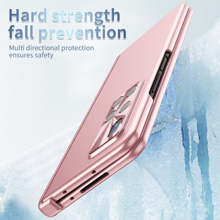 For Huawei Mate X2 Electroplating Hinged Folding Phone Case with S Pen Fold Edtion(Pink) - Huawei Cases by buy2fix | Online Shopping UK | buy2fix