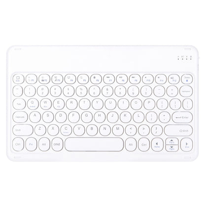 Round Cap Bluetooth Keyboard Leather Case with Pen Slot, without Touchpad For Samsung Galaxy Tab S7(Rose Gold+White Keyboard) - Samsung Keyboard by buy2fix | Online Shopping UK | buy2fix