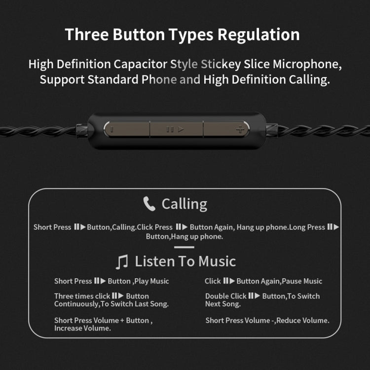 CVJ Mirror Hybrid Technology HiFi Music Wired Earphone With Mic(Black) - In Ear Wired Earphone by CVJ | Online Shopping UK | buy2fix