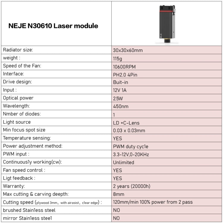 NEJE MASTER 3 Laser Engraver with N30610 Laser Module(US Plug) - DIY Engraving Machines by NEJE | Online Shopping UK | buy2fix