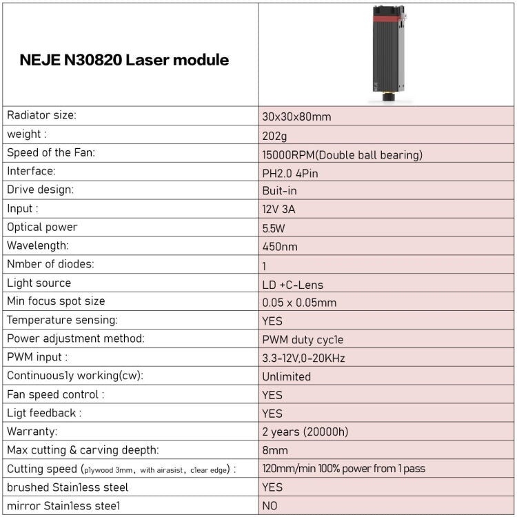 NEJE MASTER 3 Laser Engraver with N30820 Laser Module(EU Plug) - DIY Engraving Machines by NEJE | Online Shopping UK | buy2fix