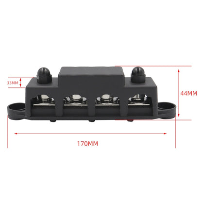 Black M8 Stud RV Ship High Current Power Distribution Terminal Block with Accessories - In Car by buy2fix | Online Shopping UK | buy2fix