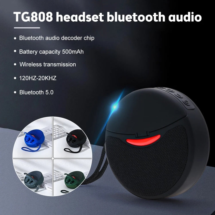 T&G TG808 2 in 1 Mini Wireless Bluetooth Speaker Wireless Headphones(Red) - Mini Speaker by T&G | Online Shopping UK | buy2fix