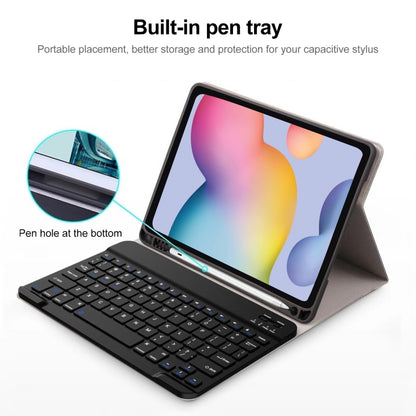 Square Cap Bluetooth Keyboard Leather Case with Pen Slot For Samsung Galaxy Tab S7(Rose Gold) - Samsung Keyboard by buy2fix | Online Shopping UK | buy2fix