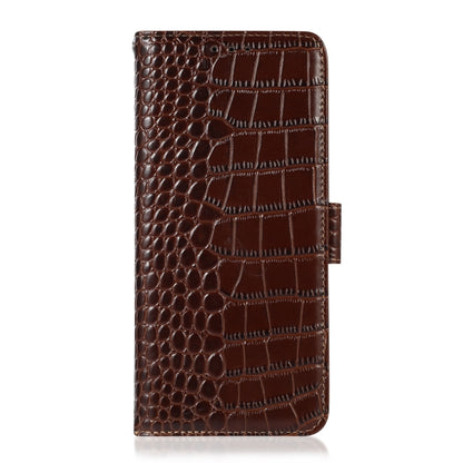 For Huawei Mate 50 Crocodile Top Layer Cowhide Leather Phone Case(Brown) - Huawei Cases by buy2fix | Online Shopping UK | buy2fix