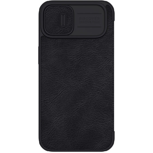 For iPhone 14 Plus  NILLKIN QIN Series Pro Crazy Horse Texture Leather Case(Black) - iPhone 14 Plus Cases by NILLKIN | Online Shopping UK | buy2fix