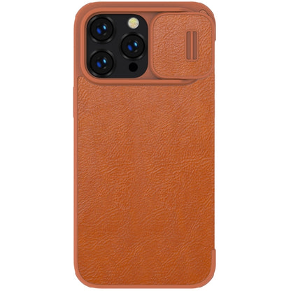 For iPhone 14 Pro NILLKIN QIN Series Pro Crazy Horse Texture Leather Case(Brown) - iPhone 14 Pro Cases by NILLKIN | Online Shopping UK | buy2fix