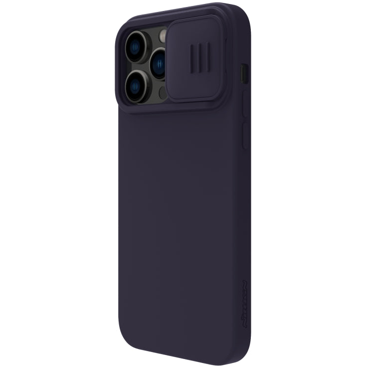 For iPhone 14 Pro Max NILLKIN CamShield Liquid Silicone Phone Case (Deep Purple) - iPhone 14 Pro Max Cases by NILLKIN | Online Shopping UK | buy2fix