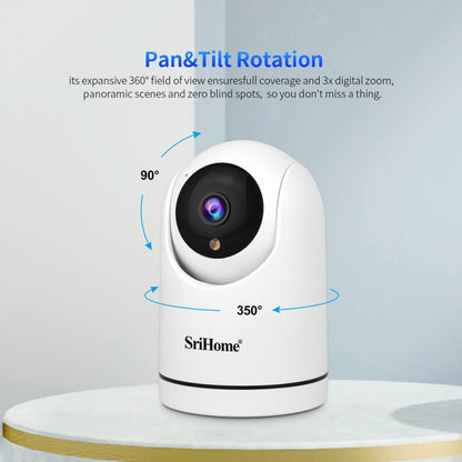 SriHome SH042 2.0MP 1080P HD AI WiFi Pan-tilt Surveillance Camera(UK Plug) - Security by SriHome | Online Shopping UK | buy2fix