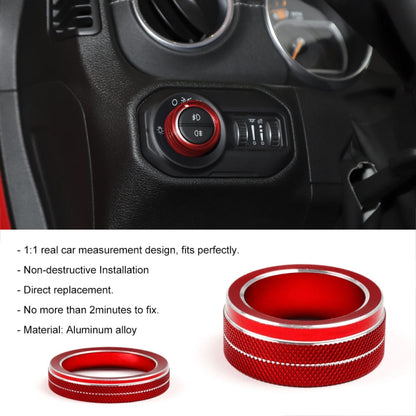 For Jeep Wrangler 2018-2021 4 in 1 Car Air Conditioner Switch Headlight Button Knob Cover Trim(Red) - In Car by buy2fix | Online Shopping UK | buy2fix