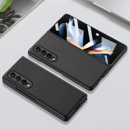 For Samsung Galaxy Z Fold4 GKK Integrated Ultra-thin Folding Leather Phone Case with Stand(Carbon Fiber) - Galaxy Z Fold4 5G Cases by GKK | Online Shopping UK | buy2fix