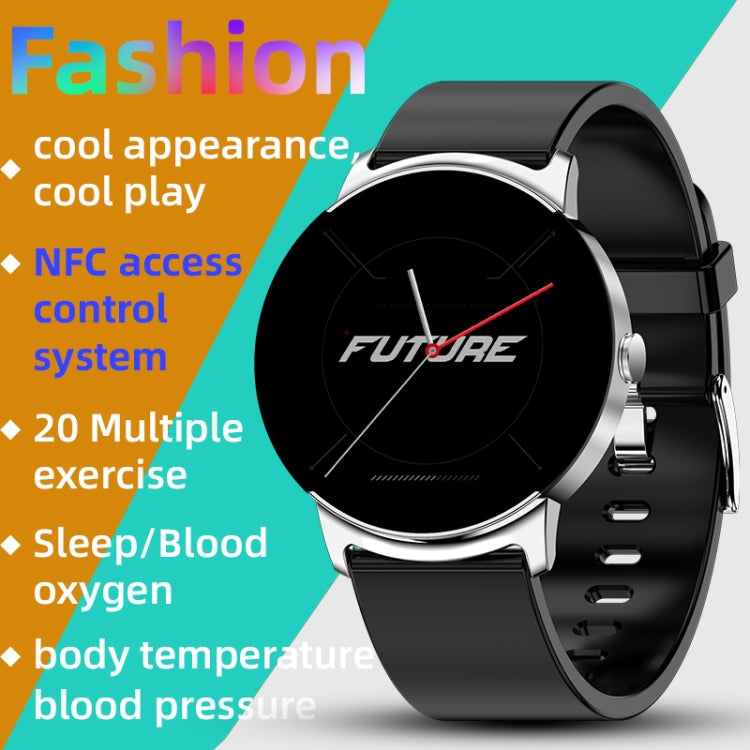 KS02 1.32 Inch Smart Watch Supports Blood Glucose Detection, Blood Pressure Detection, Blood Oxygen Detection(Silver+White) - Smart Wear by buy2fix | Online Shopping UK | buy2fix