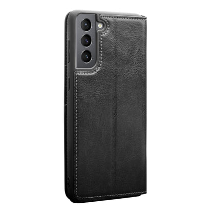 For Samsung Galaxy S21+ 5G QIALINO Genuine Leather Phone Case(Black) - Galaxy S21+ 5G Cases by QIALINO | Online Shopping UK | buy2fix
