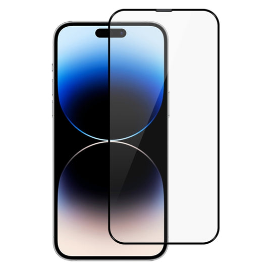 For iPhone 14 Pro JOYROOM JR-H02 2.5D Screen Printing Full Screen Black Edge Tempered Glass Film - iPhone 14 Pro Tempered Glass by JOYROOM | Online Shopping UK | buy2fix
