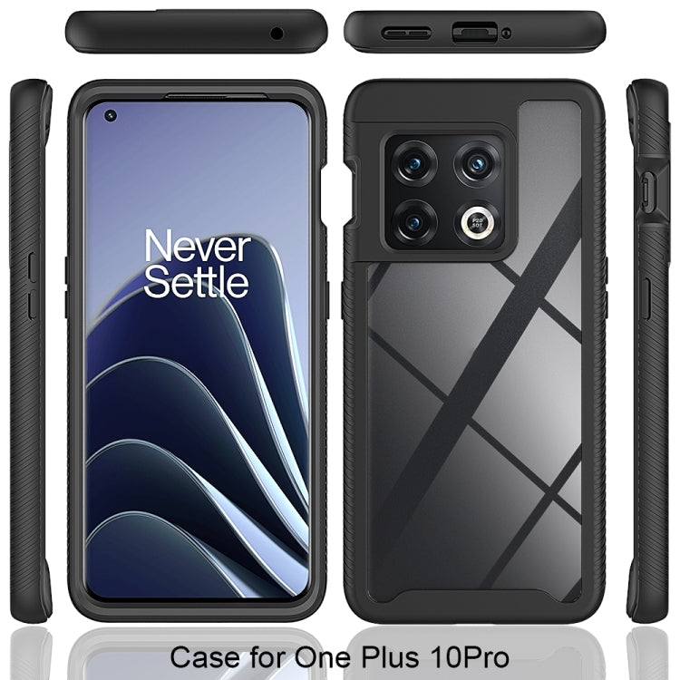 For OnePlus 10 Pro Starry Sky Solid Color Shockproof TPU Clear PC Phone Case(Black) - Mobile Accessories by buy2fix | Online Shopping UK | buy2fix