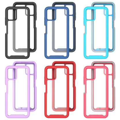 For T-Moblie Revvl 6 Pro 5G Starry Sky Solid Color Shockproof TPU Clear PC Phone Case(Sky Blue) - More Brand by buy2fix | Online Shopping UK | buy2fix