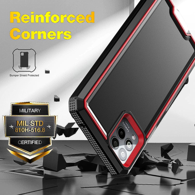 For T-Mobile Revvl 6 Pro 5G Armour Two-color TPU + PC Phone Case(Red+Black) - More Brand by buy2fix | Online Shopping UK | buy2fix
