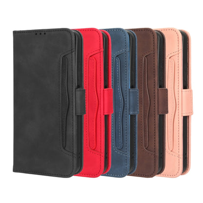 For T-Mobile REVVL 6 Pro 5G Skin Feel Calf Texture Card Slots Leather Phone Case(Black) - More Brand by buy2fix | Online Shopping UK | buy2fix