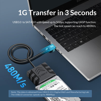 ORICO UTS1 Type-C / USB-C USB 3.0 2.5-inch SATA HDD Adapter with 12V 2A Power Adapter, Cable Length:0.5m(AU Plug) - USB to IDE / SATA by ORICO | Online Shopping UK | buy2fix