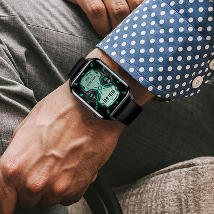 Ochstin 5HK28 1.78 inch Square Screen Steel Strap Smart Watch Supports Bluetooth Call Function/Blood Oxygen Monitoring(Silver) - Smart Wear by OCHSTIN | Online Shopping UK | buy2fix