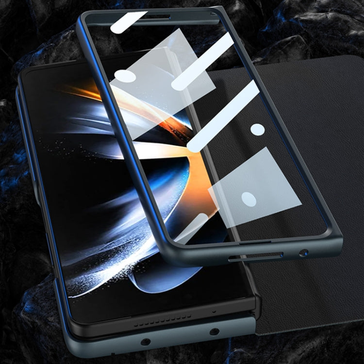 For Samsung Galaxy Z Fold4 GKK Integrated Flip Phone Case with Detachable Pen Holder(Black) - Galaxy Z Fold4 5G Cases by GKK | Online Shopping UK | buy2fix