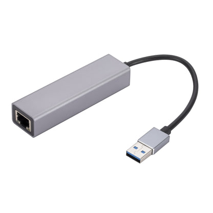 SL-030 USB to Gigabit Ethernet RJ45 & 3 x USB 3.0 Adapter Converter HUB(Grey) - Computer & Networking by buy2fix | Online Shopping UK | buy2fix