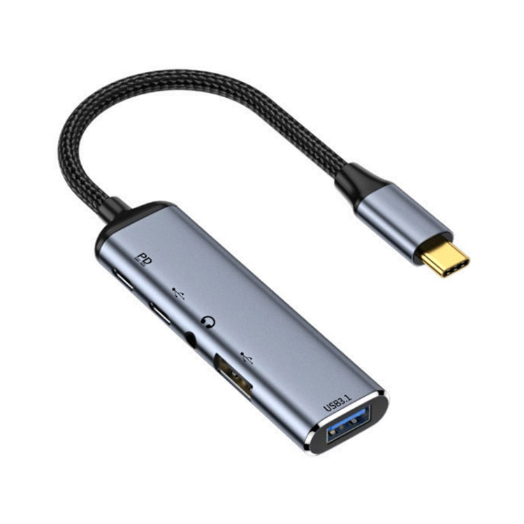 Y003 5 in 1 USB-C/Type-C to USB3.1+USB2.0+Dual USB-C/Type-C+3.5mm Audio Interface Multifunctional Adapter - Computer & Networking by buy2fix | Online Shopping UK | buy2fix