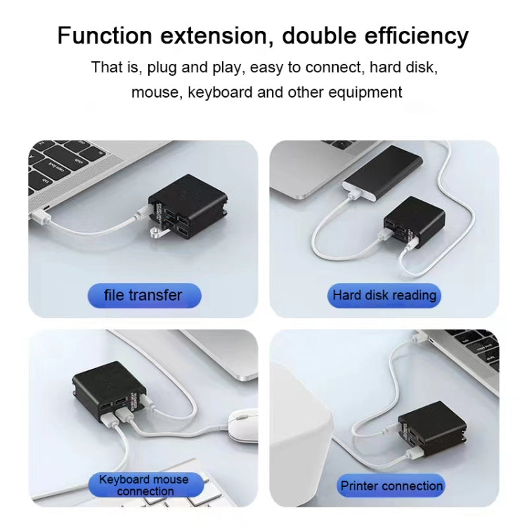 X83 65W Output USB-C / Type-C + 4 Ports USB HUB PD Charger, US Plug - USB Charger by buy2fix | Online Shopping UK | buy2fix