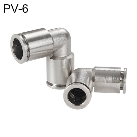 PV-6 LAIZE Nickel Plated Copper Elbow Pneumatic Quick Connector -  by LAIZE | Online Shopping UK | buy2fix