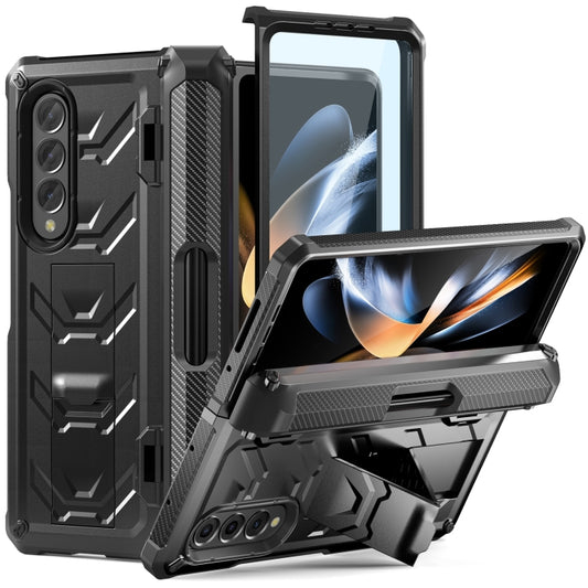 For Samsung Galaxy Z Fold4 5G SM-F936 Armored All-inclusive Shockproof Folding Phone Case(Black) - Galaxy Z Fold4 5G Cases by buy2fix | Online Shopping UK | buy2fix