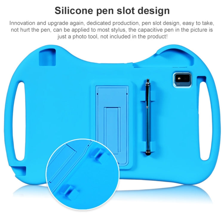 For TCL Tab Pro 5G Cartoon Silicone Shockproof Protective Tablet Case with Stand & Pen Slot(Blue) - Others by buy2fix | Online Shopping UK | buy2fix