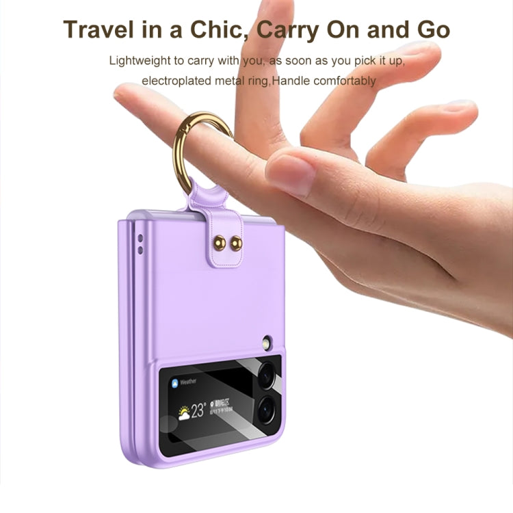 For Samsung Galaxy Z Flip4 GKK MagSafe Ultrathin Integrated Shockproof Phone Case with Ring Holder(Purple) - Galaxy Z Flip4 5G Cases by GKK | Online Shopping UK | buy2fix