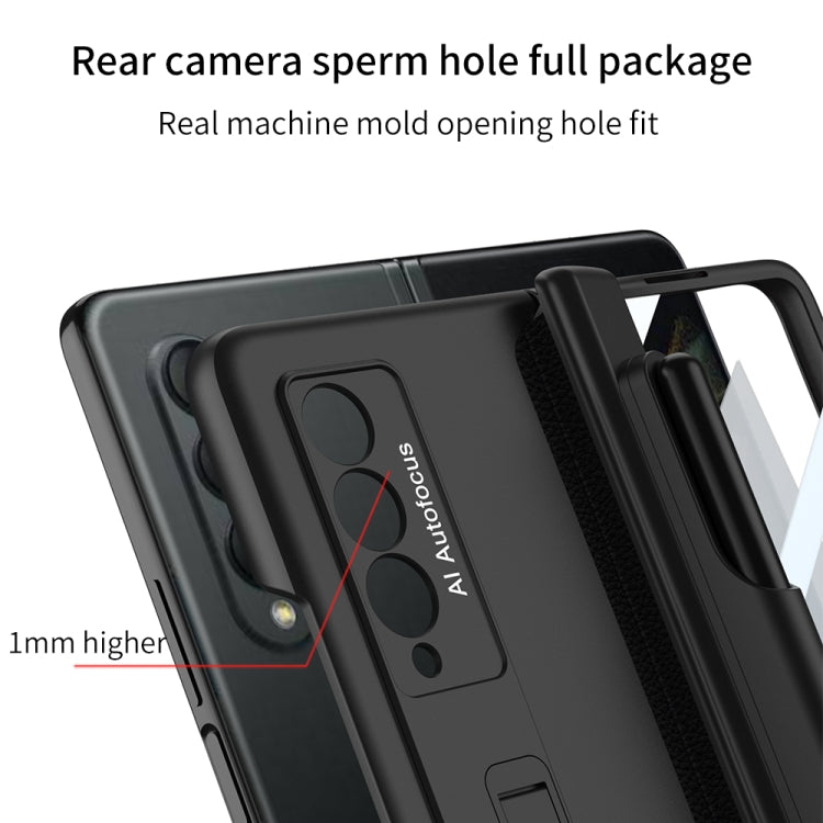 For Samsung Galaxy Z Fold3 5G GKK Full Coverage Magnetic Fold Hinge Shockproof Phone Case with Pen Slots(Black) - Galaxy Phone Cases by GKK | Online Shopping UK | buy2fix