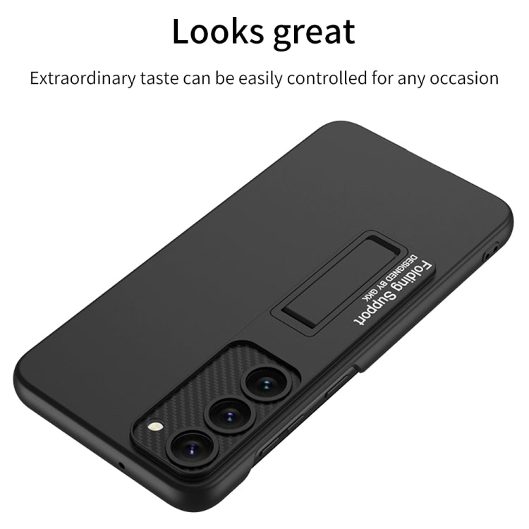 For Samsung Galaxy S23+ 5G GKK Ultra-thin Shockproof Phone Case with Holder(Black) - Galaxy S23+ 5G Cases by GKK | Online Shopping UK | buy2fix