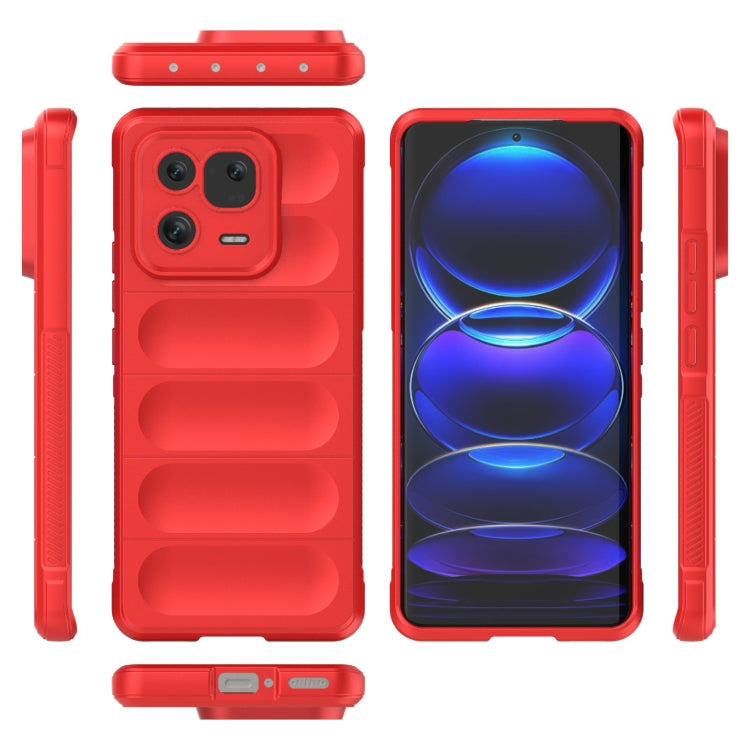 For Xiaomi 13 Pro 5G Magic Shield TPU + Flannel Phone Case(Grey) - 13 Pro Cases by buy2fix | Online Shopping UK | buy2fix