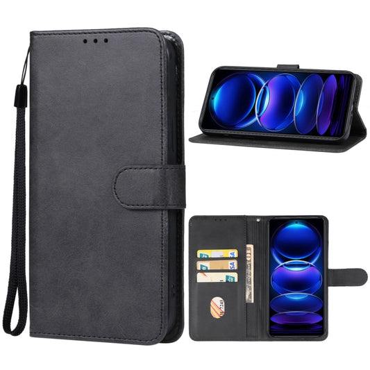 For Xiaomi Redmi Note 12 Pro+ Global Leather Phone Case(Black) - Note 12 Pro+ Cases by buy2fix | Online Shopping UK | buy2fix