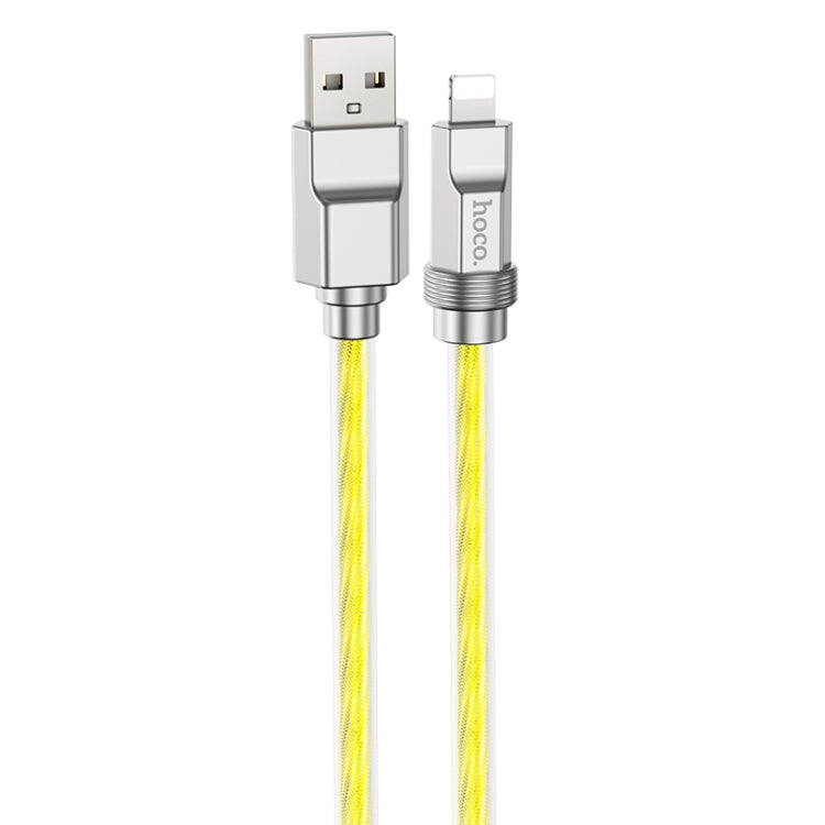 hoco U113 2.4A USB to 8 Pin Silicone Data Cable, Length: 1m(Gold) - Normal Style Cable by hoco | Online Shopping UK | buy2fix